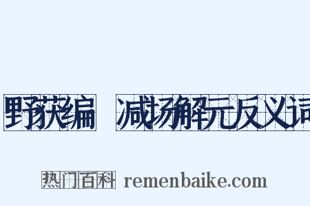 野获编·减场解元反义词是什么意思的图片